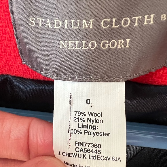 JCrew Nello Gori Stadium Cloth Coat Size Zero. Excellent condition. - Picture 4 of 12